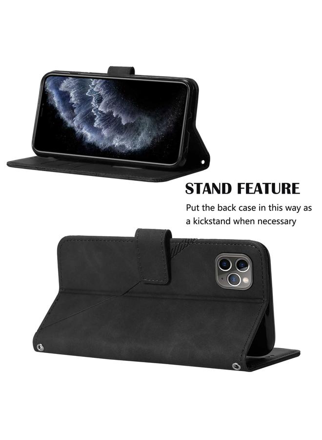 S-TOP Case For iPhone 11 Pro Max Crossbody 3D Embossed Flip Leather Phone Case - Image 5