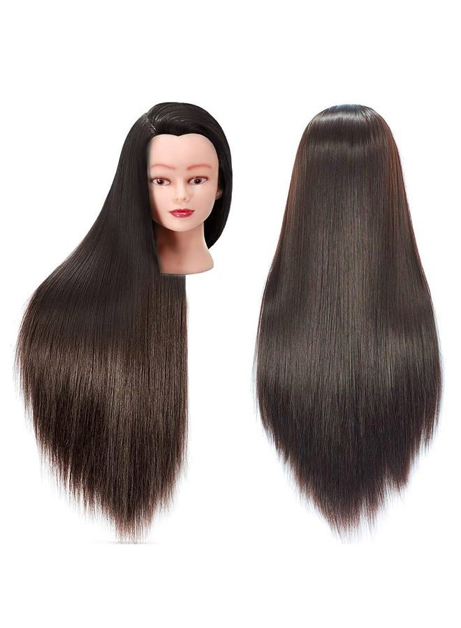 FABA Mannequin Head with Hair 26"-28" Doll Cosmetology Practice Braiding with Free Clamp Holder - Image 1