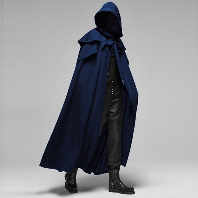 Medieval Gothic Long Cloak for Men and Women - Unisex Party Cape in 4 Colors, Sizes S-XXXL