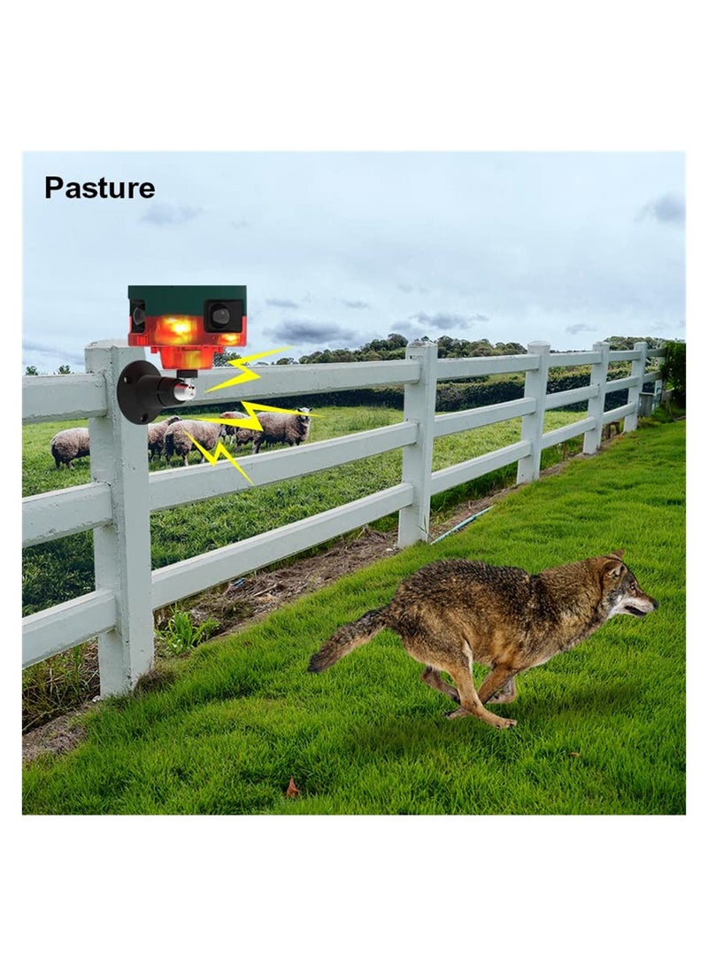 SYOSI Solar Outdoor Motion Sensor Alarm, Upgraded 360° Motion Detector Alarm, Support Recording, 129db Loud Siren, 13 Kinds of Sound Strobe Light for Home Farm Barn Villa Yard - Image 3