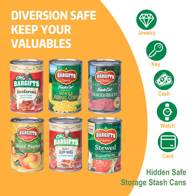 BarGifts Hidden Safe Fake Can with Hidden Compartment, Hidden Storage Keep Your Valuables Safe Like Money, Keys, and Jewelry- Corn - Image 5