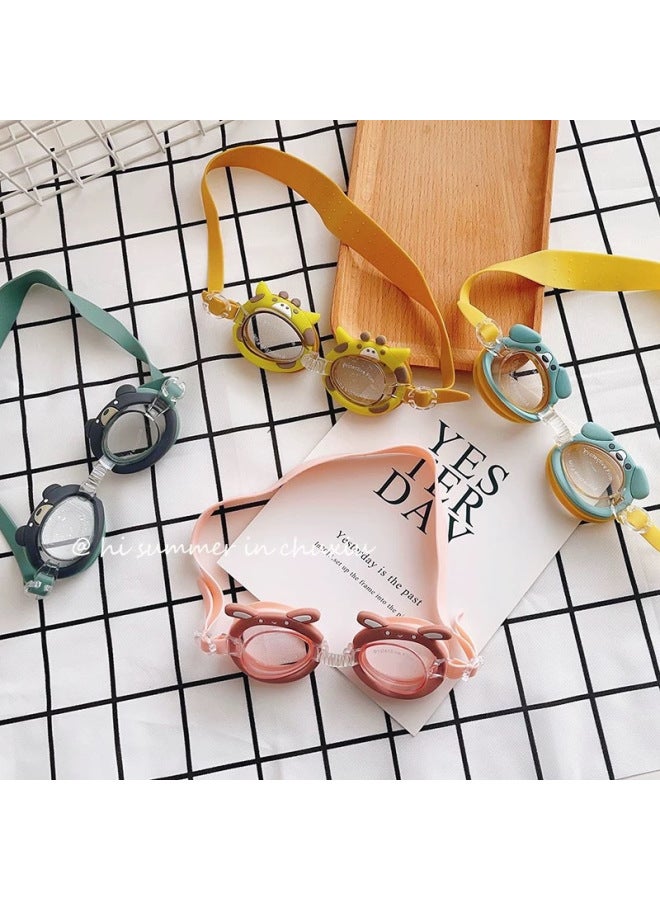 Kids Swimming Goggles Soft Silicone Cute Cartoon Animal Waterproof HD Boys And Girls Swimming Goggles Factory-Color:(boxed Hd Lenses) Swimming Goggles 650 White - Image 5