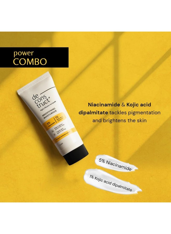 Deconstruct Deconstruct Niacinamide Brightening Face Moisturizer| 5% Niacinamide + 1% Kojic Acid + 5% Vitamin C | For Dark Spots And Uneven Skin Tone | Brightens & Hydrates | 50 Gm  - Image 3