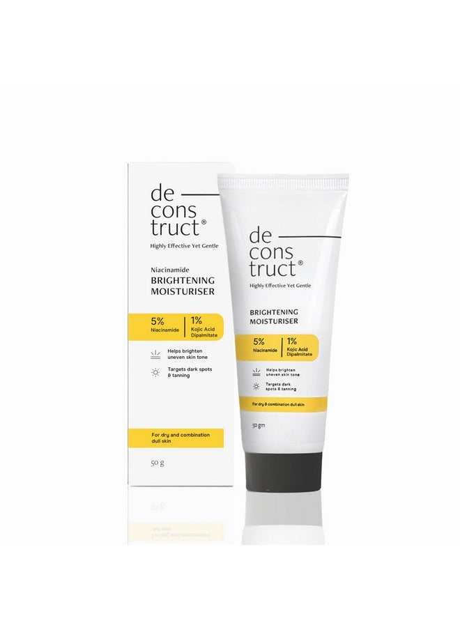 Deconstruct Deconstruct Niacinamide Brightening Face Moisturizer| 5% Niacinamide + 1% Kojic Acid + 5% Vitamin C | For Dark Spots And Uneven Skin Tone | Brightens & Hydrates | 50 Gm  - Image 1