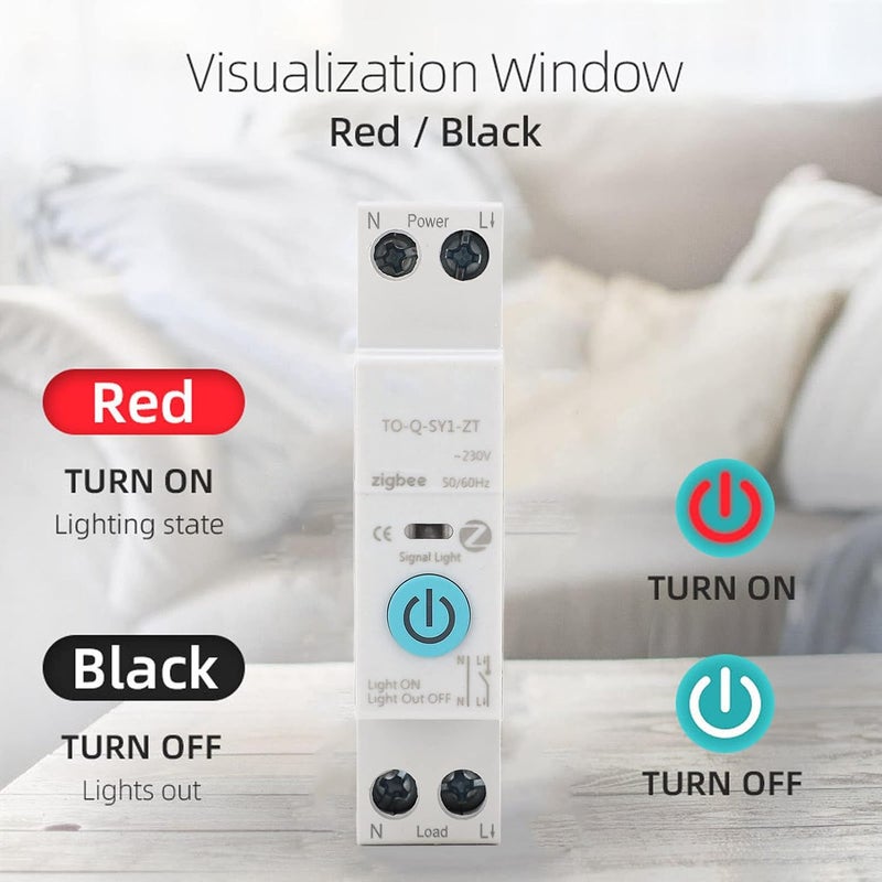قاطع دائرة كهربائية عن بعد، مفتاح ذكي 25 أمبير، 90-240 فولت، مادة نحاسية، غلاف PA66، تركيب على السكة، حماية من الحمل الزائد، 3 أوضاع توقيت - Image 3