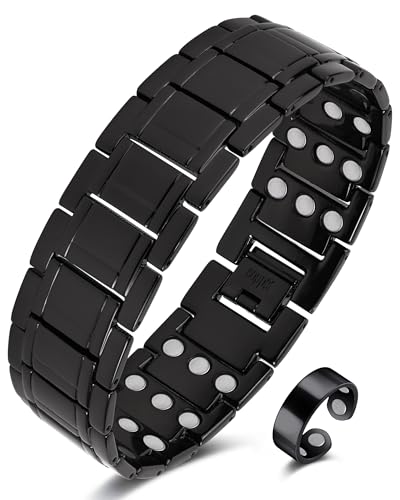 Jecanori 3X Strength Copper Magnetic Bracelet for MenPure Copper Bracelet With Ring Included Adjustable Sizing Tool - Image 1