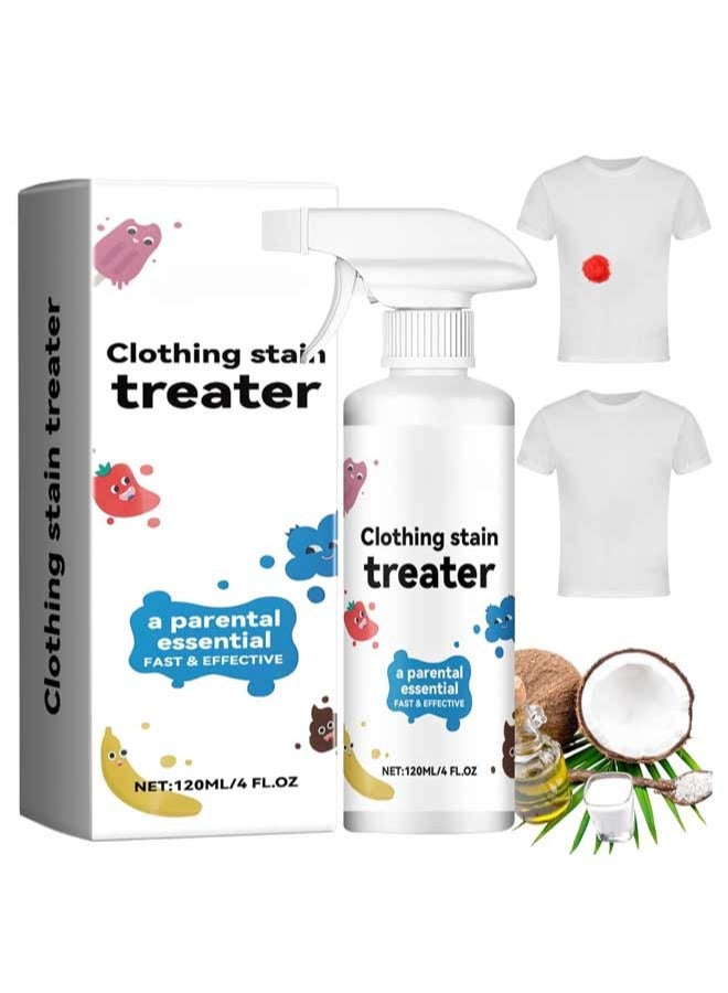 Clothing Stain Remover Spray, Effective For Oil Sweat Food Stains, Quick Dissolving Mild Formula, Safe For All Fabrics, Daily Household Cleaning Solution - Image 1