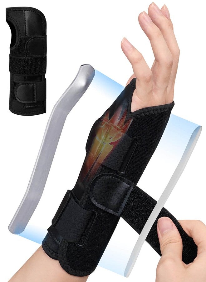 AMITOFO Carpal Tunnel Wrist Brace: Night Support Hand Brace for Women and Men - Wrist Splint Pain Relief Support for Tenosynovitis Tendonitis Arthritis Sprain Black Right Hand - Image 1