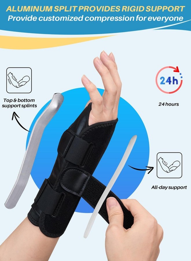 AMITOFO Carpal Tunnel Wrist Brace: Night Support Hand Brace for Women and Men - Wrist Splint Pain Relief Support for Tenosynovitis Tendonitis Arthritis Sprain Black Right Hand - Image 5