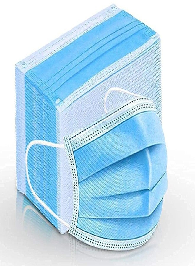 PROSENCE Non Woven fabric Surgical Mask 3 Layer With Nose Clip100 Disposable Face Mask Pack Of 100 Pcs 3Ply Surgery Mask Use&Throw Mask Sargical Disposable Mask.For Face With Nose Pin,Unisex,Blue - Image 2