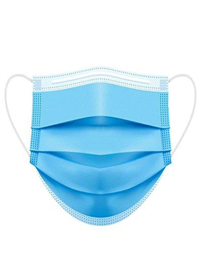 PROSENCE Non Woven fabric Surgical Mask 3 Layer With Nose Clip100 Disposable Face Mask Pack Of 100 Pcs 3Ply Surgery Mask Use&Throw Mask Sargical Disposable Mask.For Face With Nose Pin,Unisex,Blue - Image 1