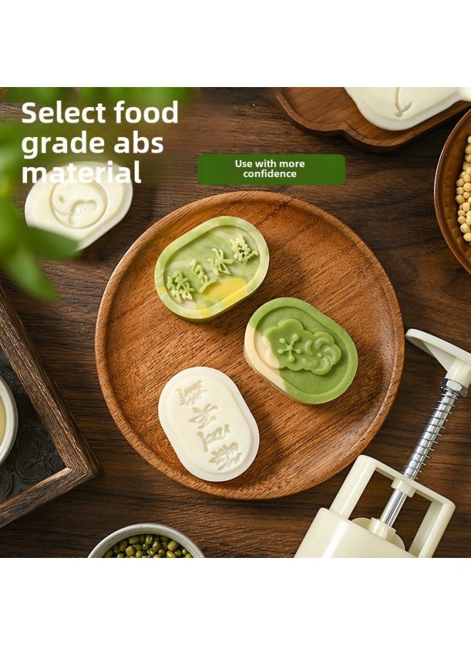 2024 Mung Bean Cake Mold Making Model Hand-pressed Household Ice-skin Moon Cake Pastry Embossed Baking Grinder-Specifications - Image 4