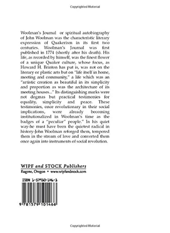 The Journal of John Woolman and a Plea for the Poor