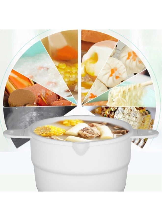 كيلا قدر كهربائي محمول قابل للطي سعة 1.2 لتر، قدر طهي عملي قابل للطي، 6.3 × 5.9 بوصة، أواني طهي سفر مقاومة للتآكل، أواني ساخنة آمنة غذائيًا لطهي المعكرونة والحساء والأرز للسكن الجامعي والمكتب والمنزل - Image 5