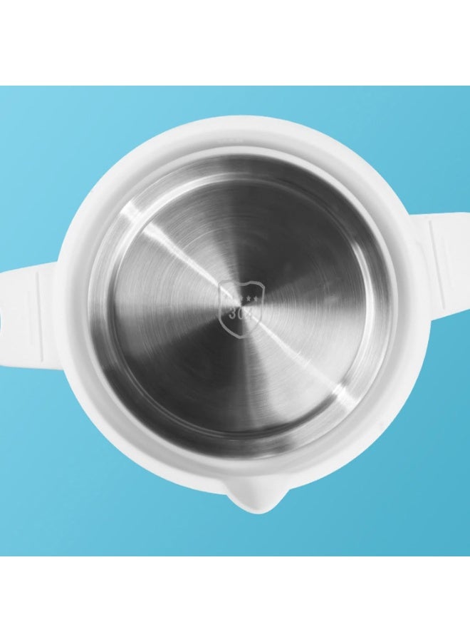 كيلا قدر كهربائي محمول قابل للطي سعة 1.2 لتر، قدر طهي عملي قابل للطي، 6.3 × 5.9 بوصة، أواني طهي سفر مقاومة للتآكل، أواني ساخنة آمنة غذائيًا لطهي المعكرونة والحساء والأرز للسكن الجامعي والمكتب والمنزل - Image 3