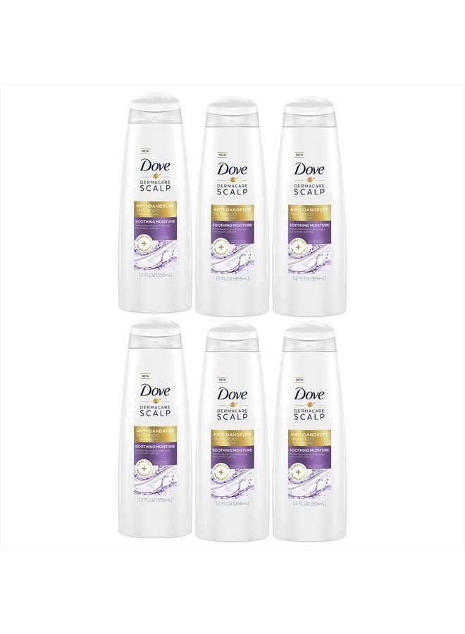 Dove Dermacare Scalp Anti-Dandruff Shampoo Soothing Moisture 12 oz Pack Of 6 - Image 1