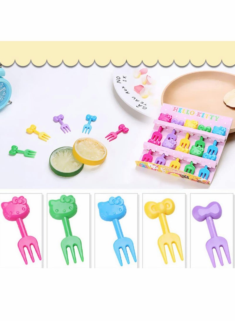 Mini Cartoon Fruit Fork Set - Cute Resin Food Picks for Desserts and Appetizers - Image 1
