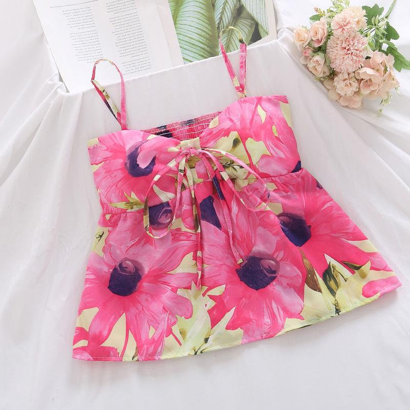 French Style Lace-Up Vest Sling New Design Sense Niche Small Fresh Sweet And Spicy Foreign Style Slim-Fit Slimming All-Match Top - Image 3