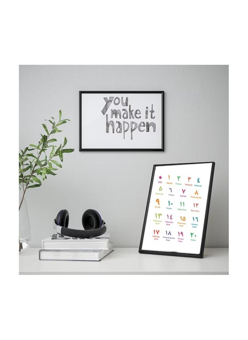PRINTSHOP4ME 28 Arabic Alphabets Wall Art-Poster+Frame Included-Kids Room Decor For Learning Arabic Alphabets  - Image 3