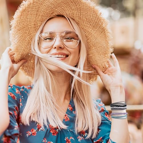 SYGY 20 PCS Boho Hair Ties, Bracelets Hair Ties for Thick or Thin Hair, 4 Styles Boho Ties for Ponytail Holders, 2.36’’ Hair Ties No-Damage, Multicolor - Image 4