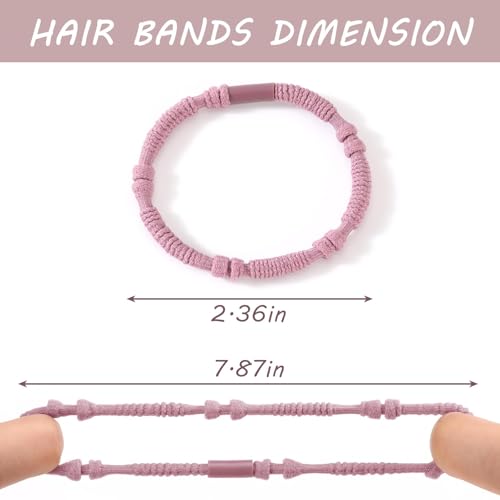 SYGY 20 PCS Boho Hair Ties, Bracelets Hair Ties for Thick or Thin Hair, 4 Styles Boho Ties for Ponytail Holders, 2.36’’ Hair Ties No-Damage, Multicolor - Image 2