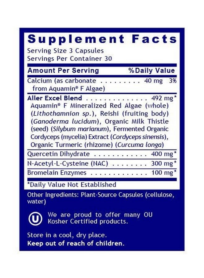 Quantum Nutrition Labs Aller Plus - A Lung Health Supplement with NAC/N-Acetyl Cysteine, Featuring Bromelain, Reishi Mushroom & Quertecin, Immune Support Formula - 60 Vegetarian Capsules - Image 4