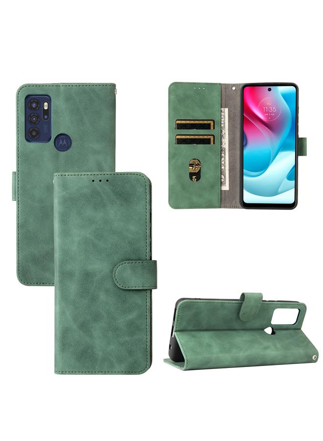 S-TOP Case For Motorola Moto G60S Solid Color Skin Feel Magnetic Buckle Horizontal Flip PU Leather Case with Holder & Card Slots & Wallet - Image 1