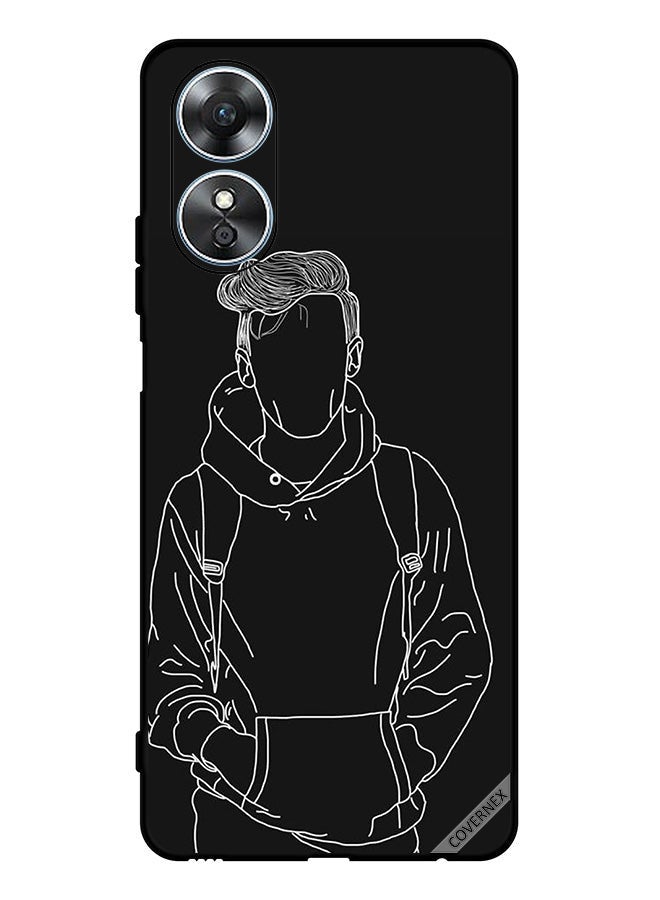 Covernex Protective Case Cover For Oppo A17 Sketch Of Jacket Boy - Image 1