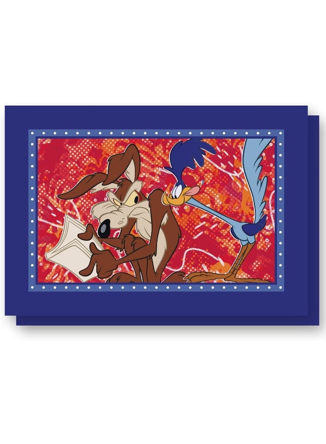 EGAN Looney Tunes 2-Piece Cotton Placemats Set – 45x30cm Reusable Table Mats for Looney Tunes Lovers – Dining Decor – Washable Fabric Kitchen Placemats (WILE E. COYOTE AND THE ROAD RUNNER) - Image 1
