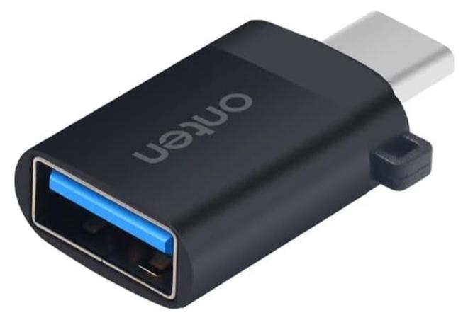 أونتن محول OTG USB-C إلى USB-C، للأجهزة المحمولة ذات منفذ Type C للشحن ونقل البيانات، صغير وخفيف الوزن، سهل الحمل، محول شحن ونقل بيانات 5 جيجابت في الثانية - أسود - Image 1