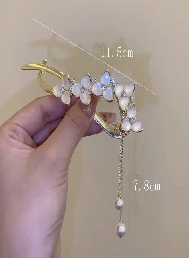 Ashkash 1Pcs Lady One Word Faux Pearl Tassel Hairpin Korean Style Twist Banana Hairpin Hair Accessories Women - Image 2