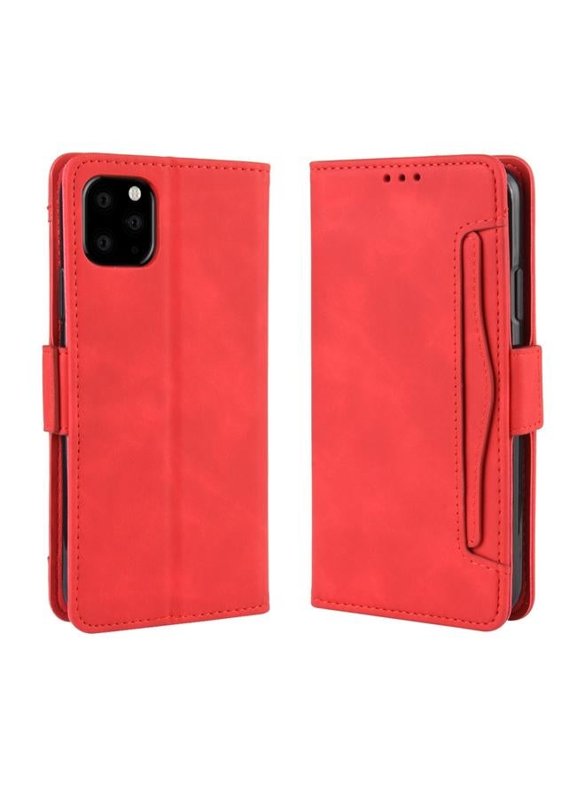 اس-توب جراب لهاتف iPhone 11 Pro Max بتصميم محفظة من الجلد بنمط جلد العجل، مع فتحة بطاقة منفصلة - Image 1