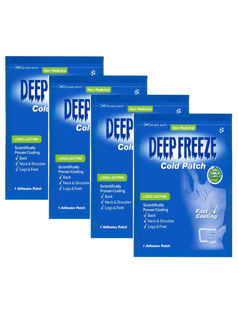 Deep Freeze لاصقات باردة لتسكين الآلام، عبوة من 4 قطع - Image 1