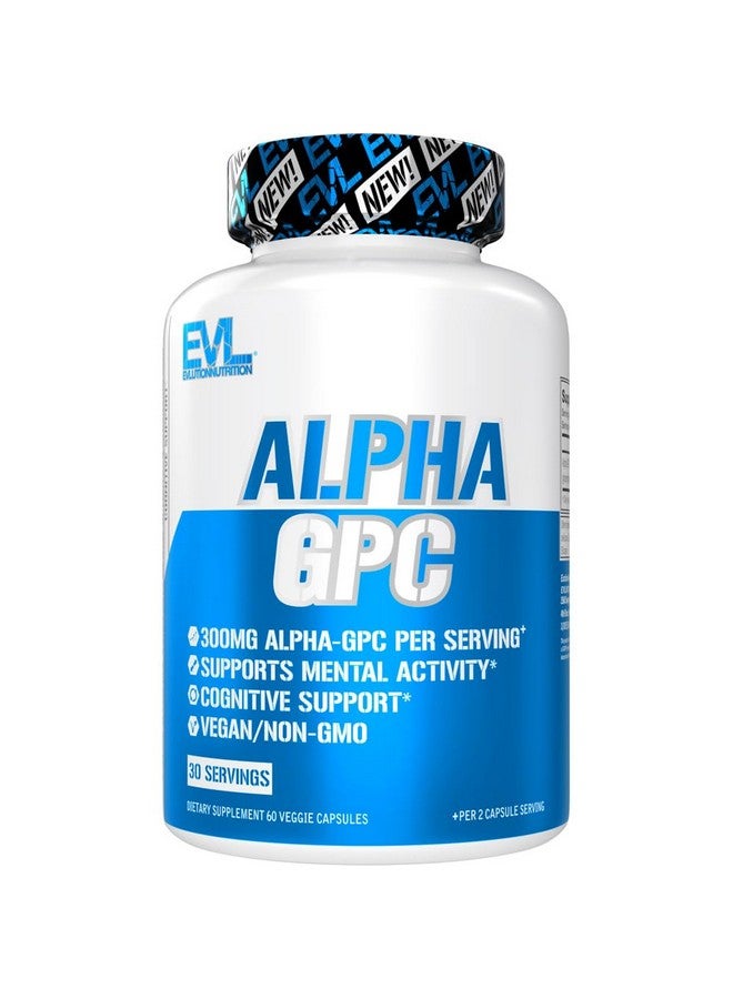 Evlution Nootropic Alpha GPC Choline Supplement - Alpha GPC 600 mg Nootropics Brain Support Supplement Acetylcholine Precursor and Mood Booster - EVL Nutrition for Memory and Focus Support - Image 1