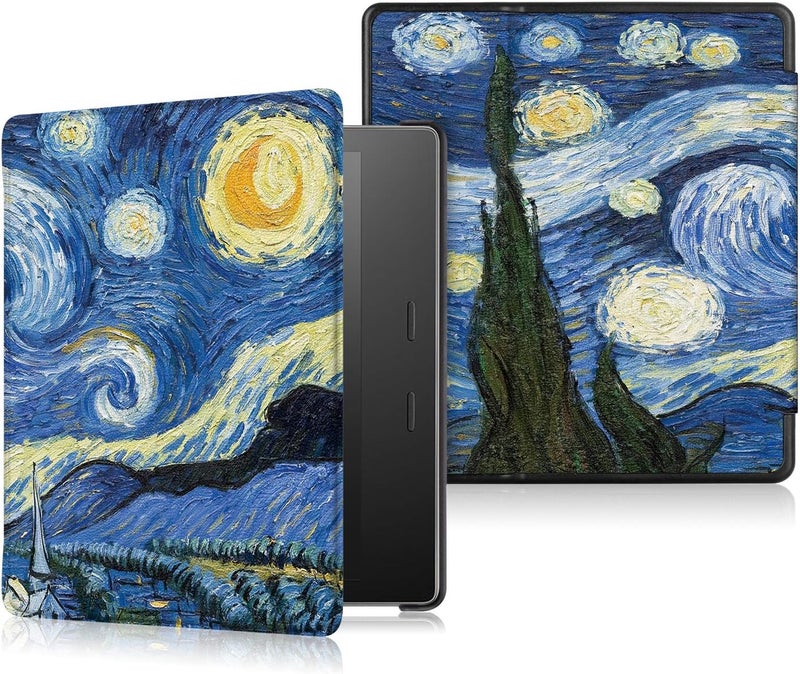 HBS Case for Kindle Oasis 2017/2019 ， 7 inches, Compatible with 9th and 10th Generations - Slim PU Leather Standing Protective Protective Synthetic Leather Case-Starry sky - Image 1