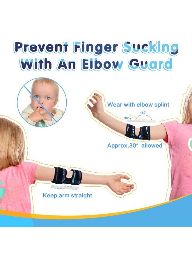 Zelen Thumb Sucking Guard Deterrent Finger Sucking Prevention Thumb Sucker Stopper for Kids Toddlers Nail Biting Treatment Anti Nose Picking Stop Thumb Sucking Glove Pediatric Elbow Immobilizer (2PCS) - Image 4