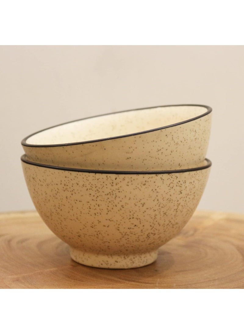 Polaris Fox Polaris fox Ceramic Serving Bowl Service Bowl Soup Bowl MultiPurpose Set of 2 500ML Each  - Image 4