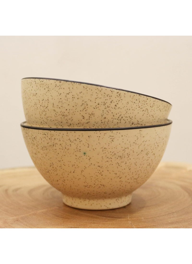 Polaris Fox Polaris fox Ceramic Serving Bowl Service Bowl Soup Bowl MultiPurpose Set of 2 500ML Each  - Image 3