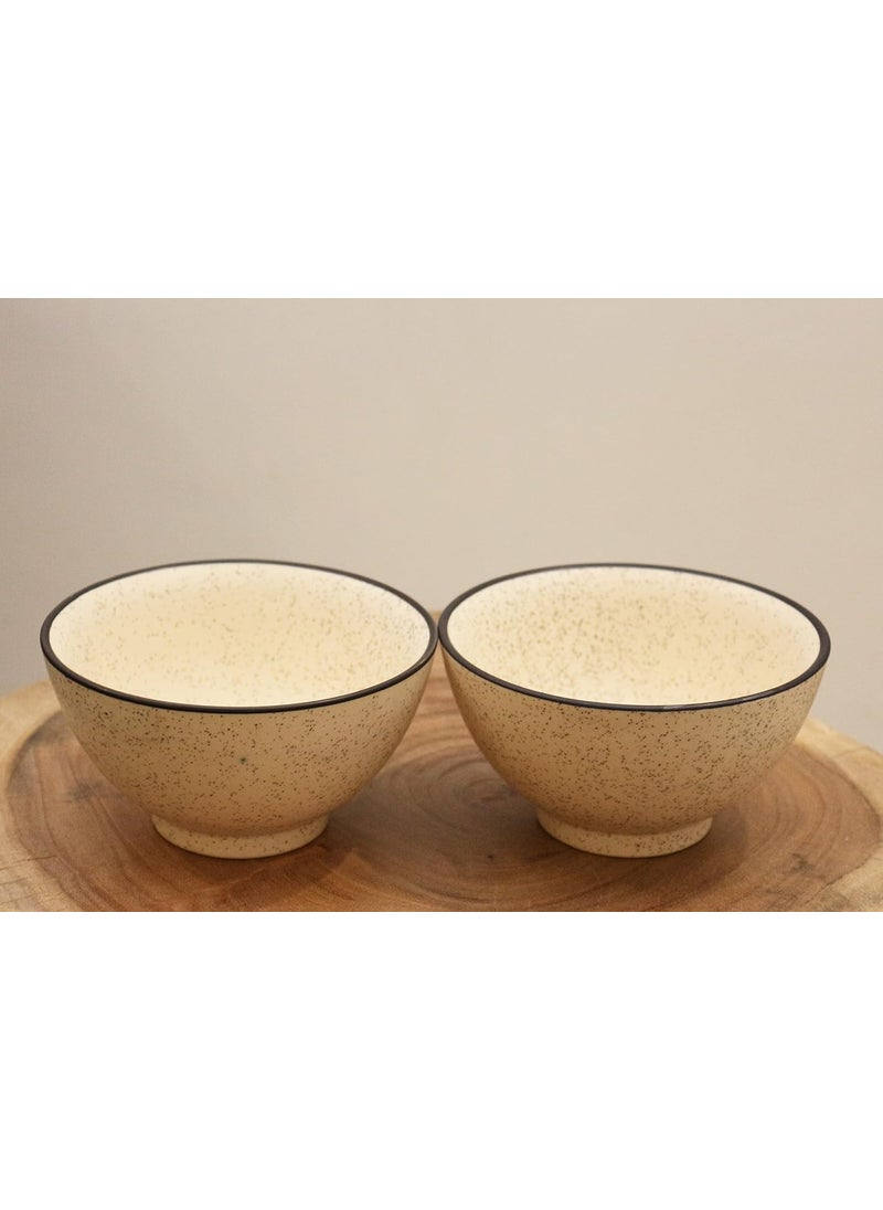 Polaris Fox Polaris fox Ceramic Serving Bowl Service Bowl Soup Bowl MultiPurpose Set of 2 500ML Each  - Image 1