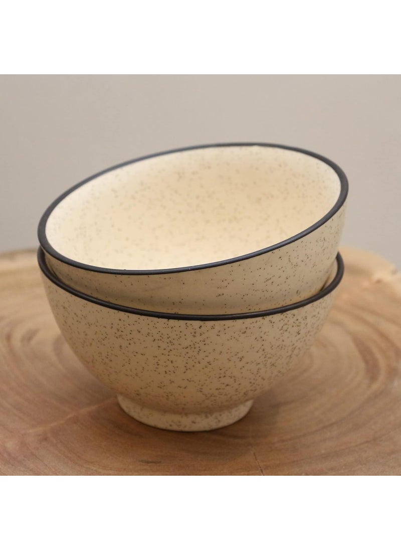 Polaris Fox Polaris fox Ceramic Serving Bowl Service Bowl Soup Bowl MultiPurpose Set of 2 500ML Each  - Image 5