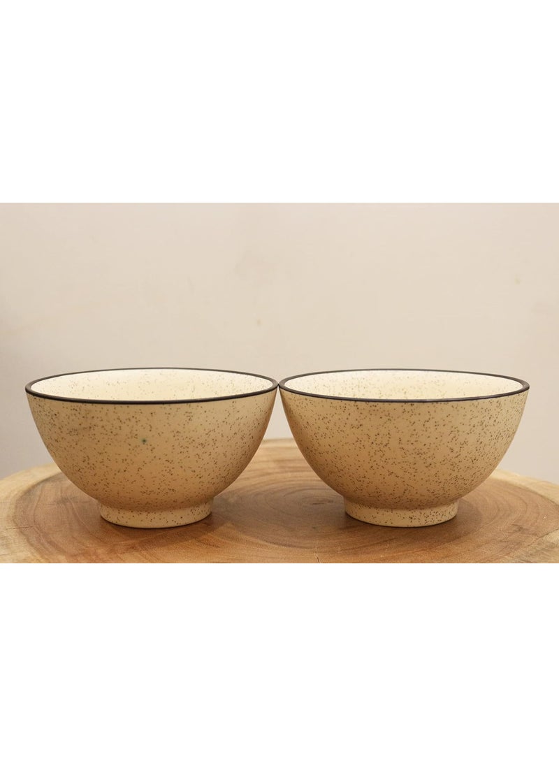 Polaris Fox Polaris fox Ceramic Serving Bowl Service Bowl Soup Bowl MultiPurpose Set of 2 500ML Each  - Image 2