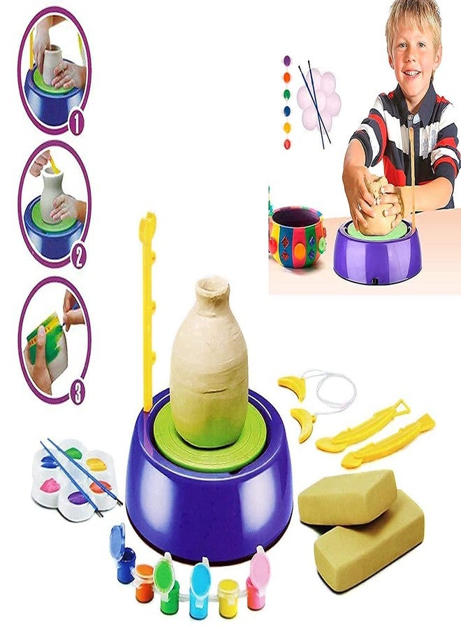 OANGO Art Pottery Wheel Set for Kids | Pottery Wheel for Kids with Clay | Pottery Wheel Game | Pottery Set | Pottery Set for KidsMulti - Image 4