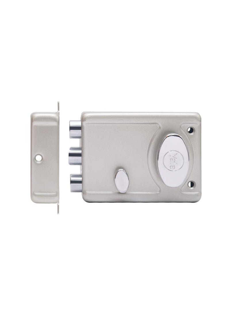 Yale YALE TRIBOLT Rim Lock Bothside Key Painted BodySilver  - Image 1