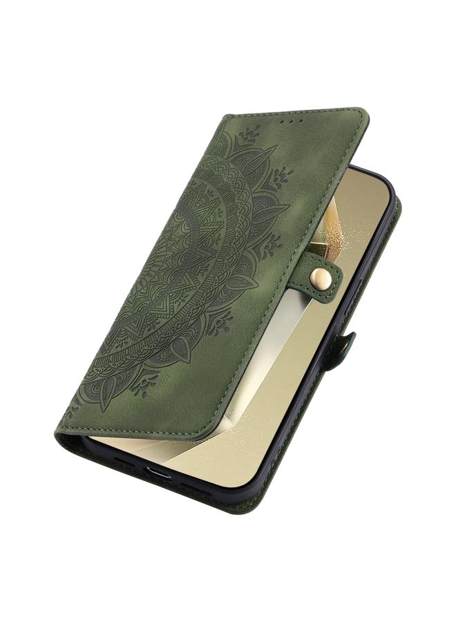 S-TOP Case For Samsung Galaxy S23 FE 5G Skin Feel Totem Embossed Leather Phone Case - Image 4