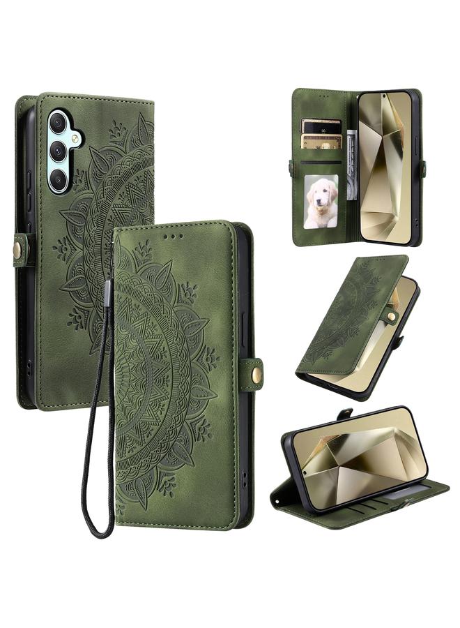 S-TOP Case For Samsung Galaxy S23 FE 5G Skin Feel Totem Embossed Leather Phone Case - Image 1