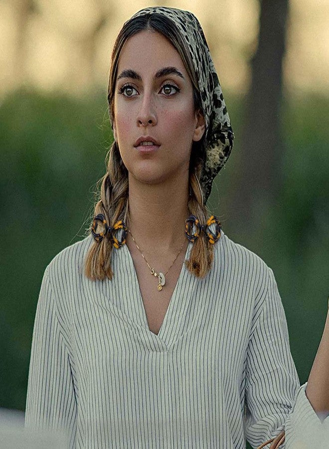 Aswewamt 4 قطع أربطة شعر على شكل قوس من قشرة السلحفاة، حوامل ذيل حصان مع عقدة، أربطة مطاطية، حبال شعر، أشرطة رأس، إكسسوارات شعر زخرفية للنساء والفتيات - Image 4