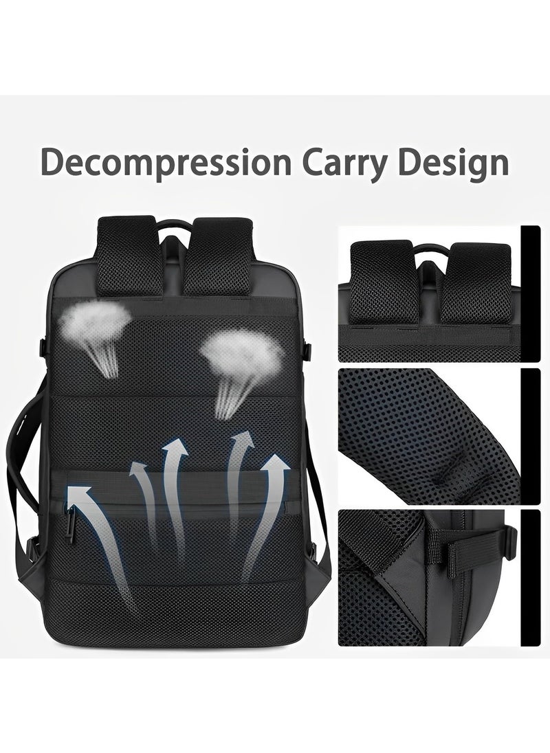 Skycare - Skycare Business Travel Waterproof Backpack, Multi-functional Large Capacity Expandable Computer Bag for Handheld or Shoulder Carry - Image 1