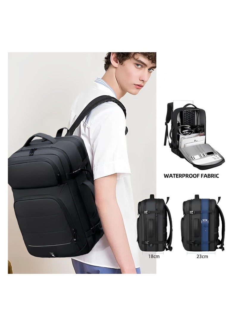 Skycare - Skycare Business Travel Waterproof Backpack, Multi-functional Large Capacity Expandable Computer Bag for Handheld or Shoulder Carry - Image 1