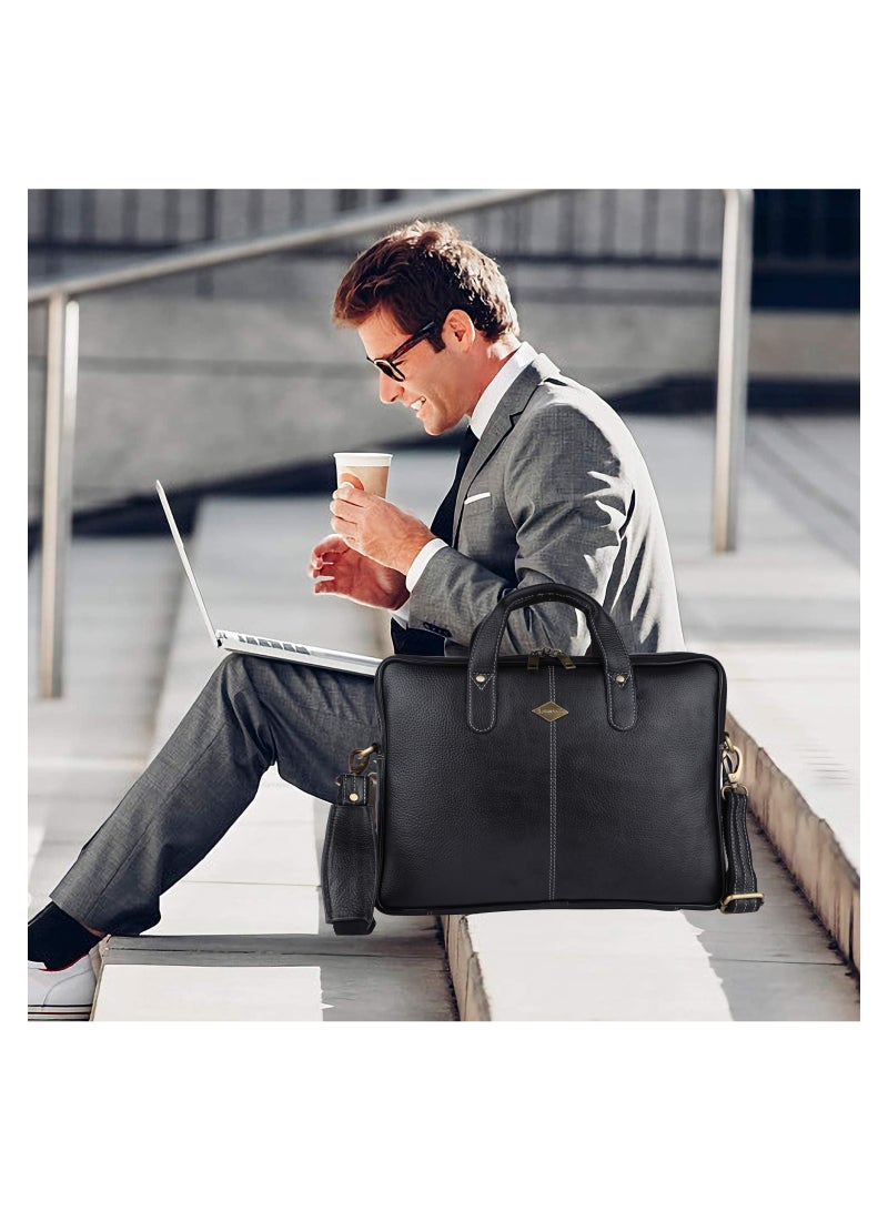 Genuine Leather Office And Travel Document Laptop bag Style 508