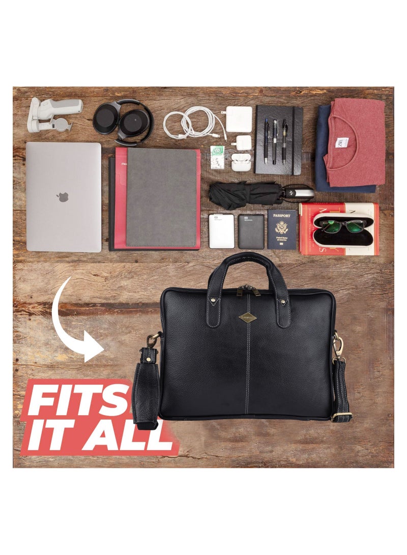 Genuine Leather Office And Travel Document Laptop bag Style 508